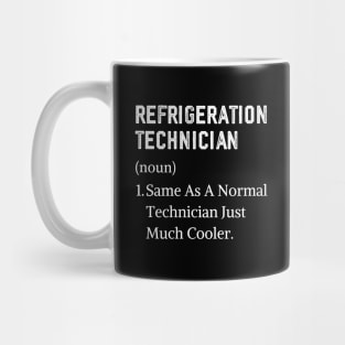 Refrigeration Technician Vintage Definition Refrigeration Mug